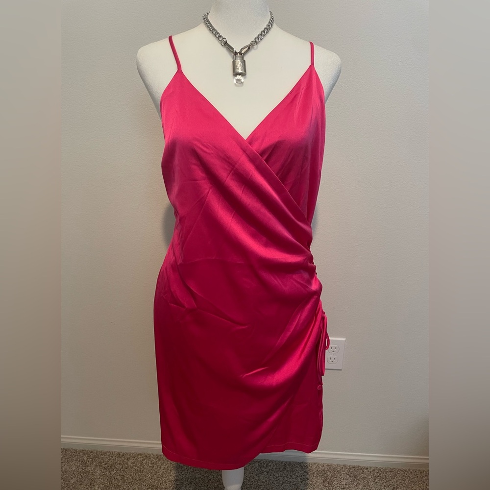 New York & Company Fuchsia Spaghetti Strap Dress